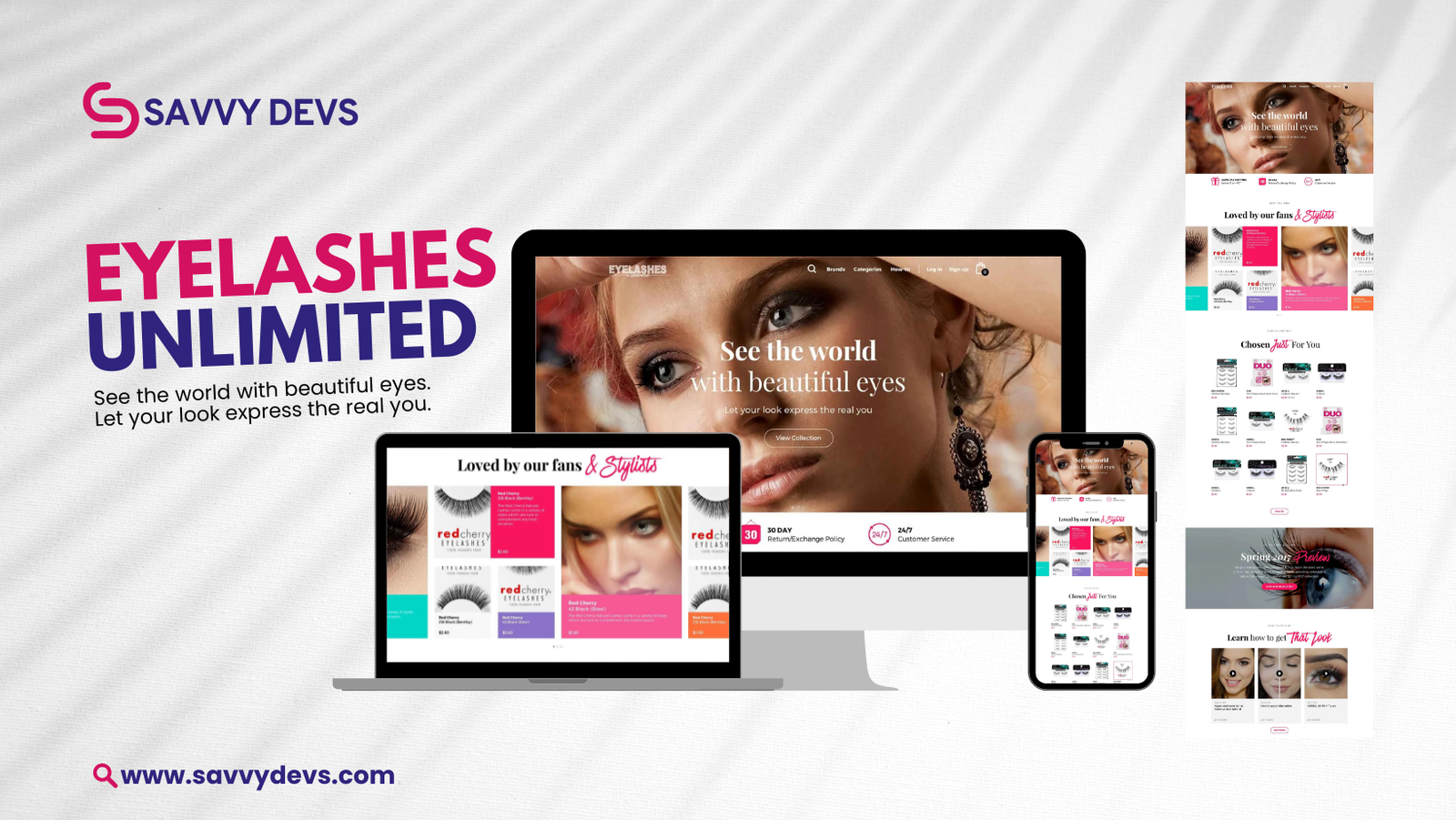 Eyelashes Unlimited Website