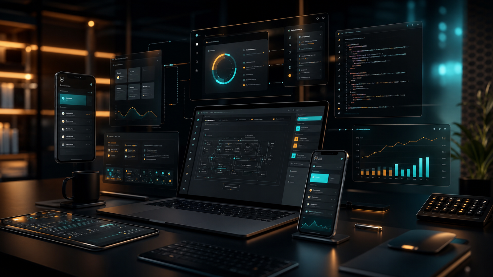 Premium software studio visual
